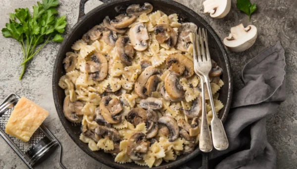 Pâtes Crémeuses aux Champignons